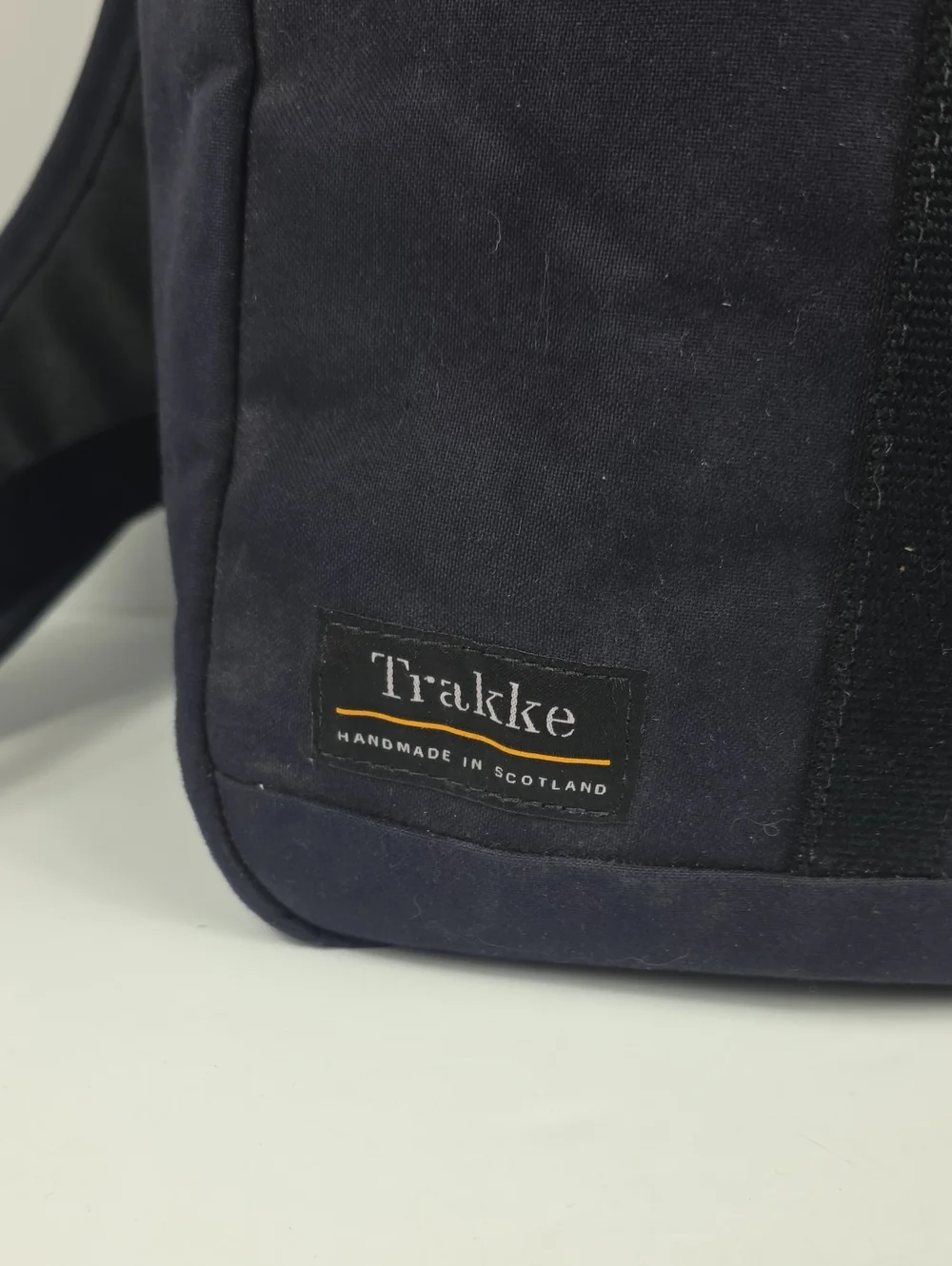 Rare Trakke Arkaig Bleu Navy Waterproof Waxed Canvas Backpack